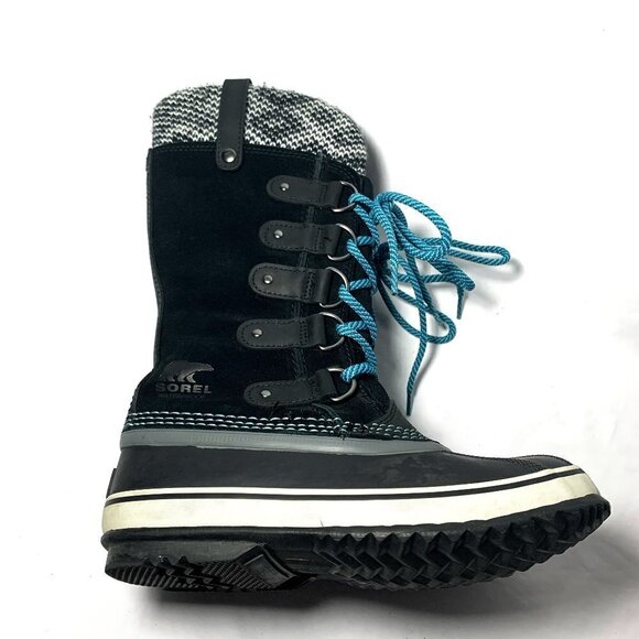 Sorel Joan Of Arctic Knit Waterproof Snow Boots Women Size 6.5 - Picture 7 of 9